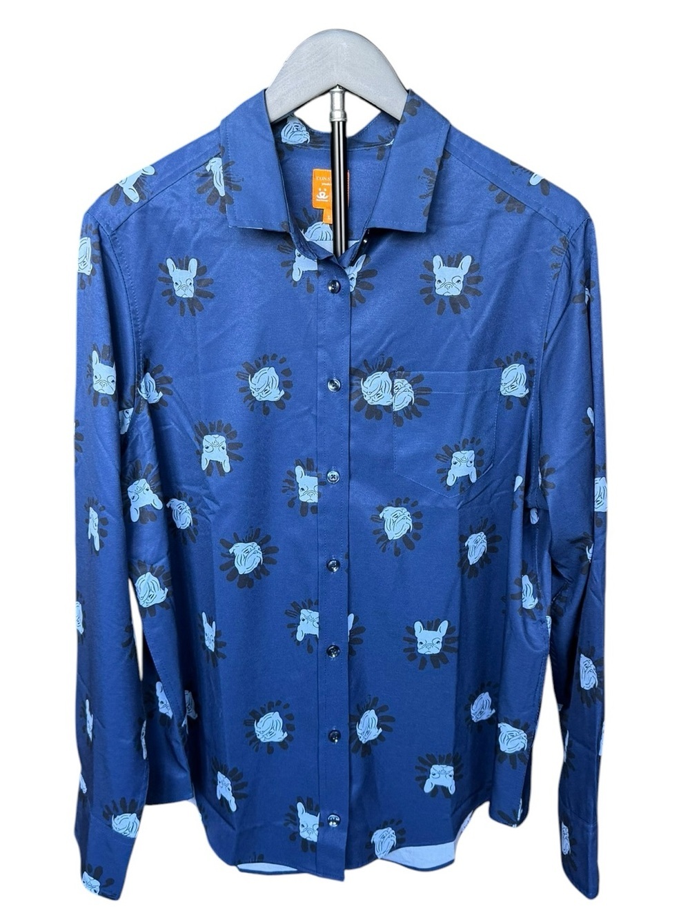 Construct Save Them All French Bulldog Print Button Down Shirt Women’s L J43